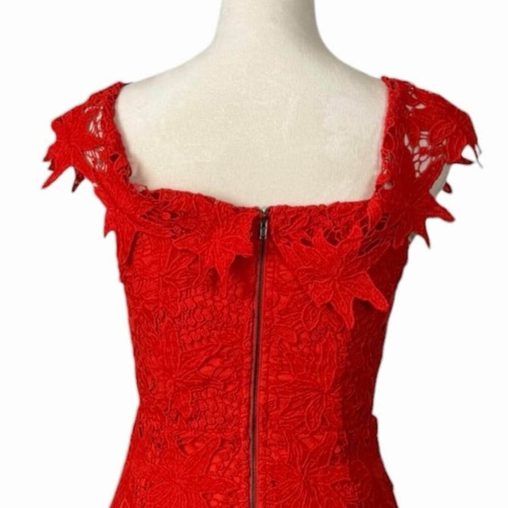 ASTR the Label Red Lace Daniela Mini Dress Size S Wedding Guest Cocktail Party - Picture 9 of 12